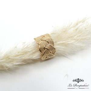 bague tresse plaqué or