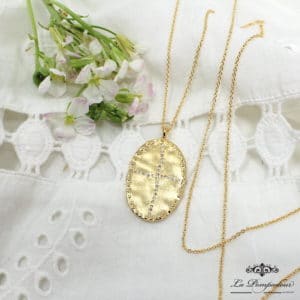 Collier long Bazile white