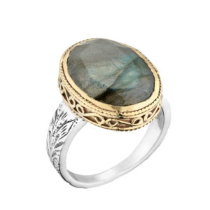 Bague Olyte Ovale Labradorite. Canyon