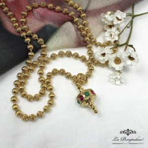 Sautoir Toupie Multicolore Chaine boules