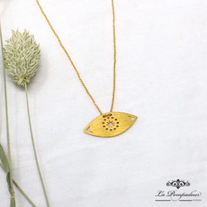 Collier oeil en vermeil. Rosekafé