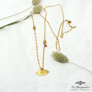 Sautoir Oeil en vermeil. Rosekafé