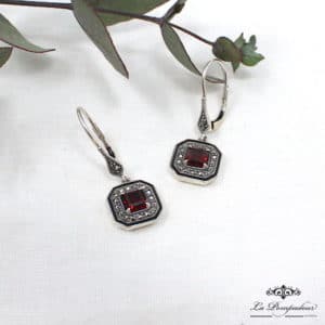 Boucles d'oreilles Célia Grenat