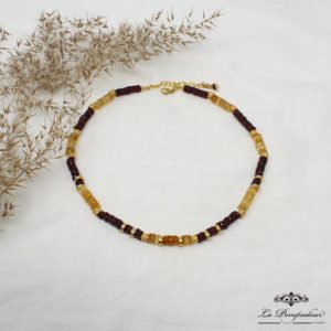 Collier Arum Citrine et Grenat