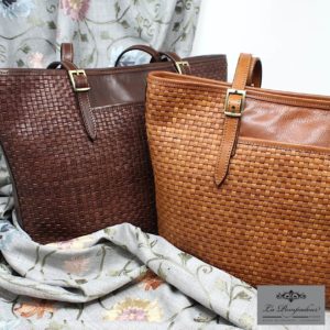 Sac à main cuir tressé